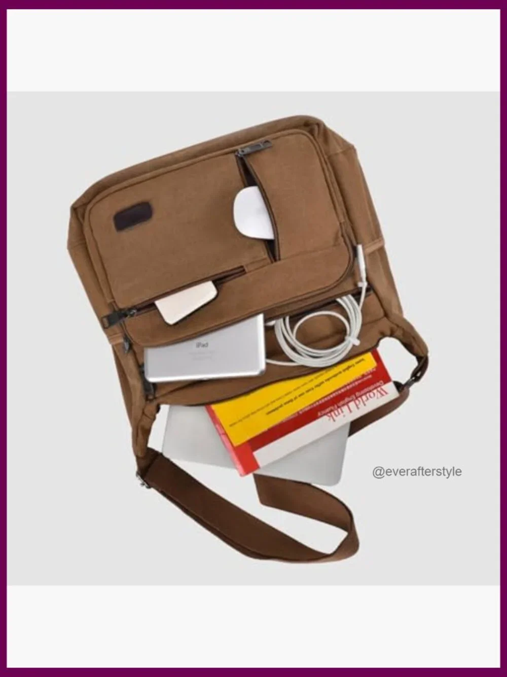 Canvas Vintage Messenger Bag Satchel Crossbody Travel Shoulder Bag Multiple